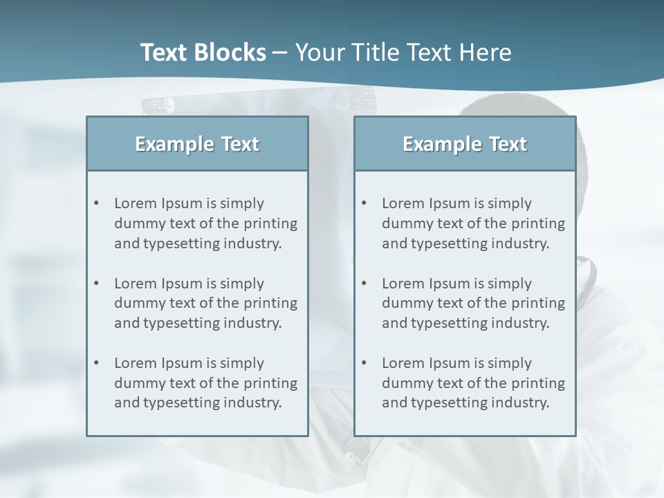 A Doctor Holding Up A X - Ray Image In Front Of His Face PowerPoint Template