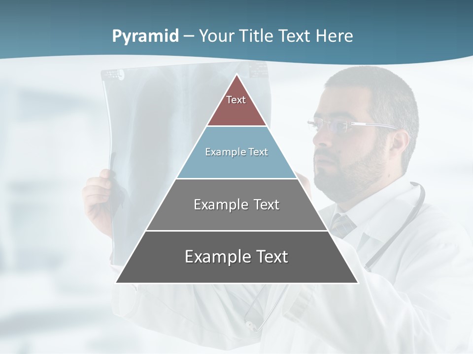 A Doctor Holding Up A X - Ray Image In Front Of His Face PowerPoint Template