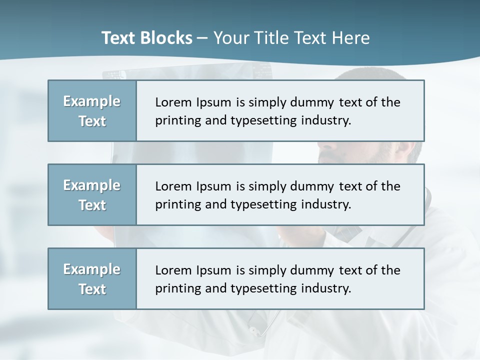 A Doctor Holding Up A X - Ray Image In Front Of His Face PowerPoint Template