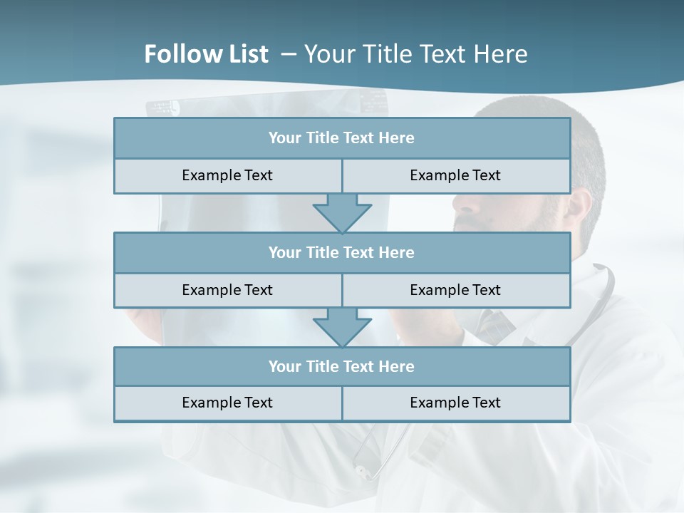 A Doctor Holding Up A X - Ray Image In Front Of His Face PowerPoint Template