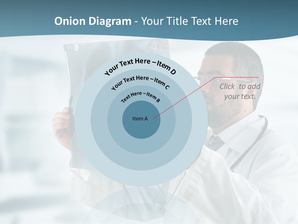 A Doctor Holding Up A X - Ray Image In Front Of His Face PowerPoint Template