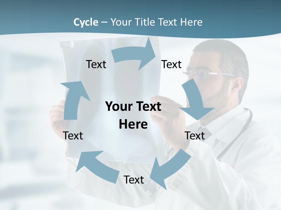 A Doctor Holding Up A X - Ray Image In Front Of His Face PowerPoint Template