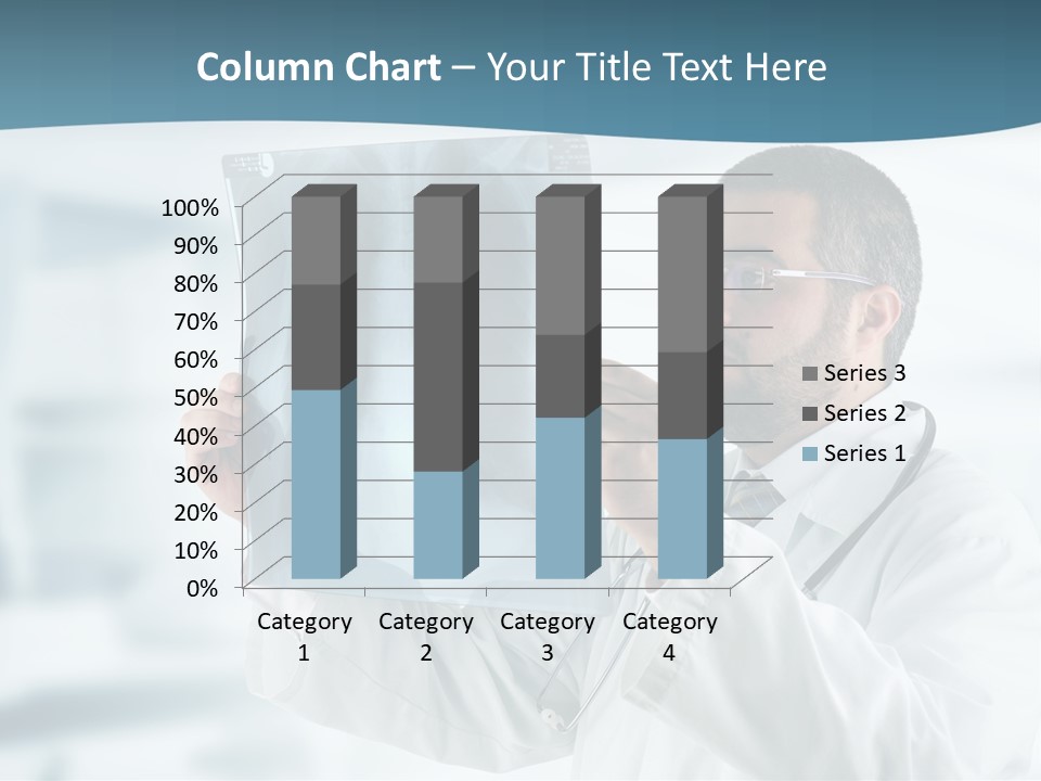 A Doctor Holding Up A X - Ray Image In Front Of His Face PowerPoint Template