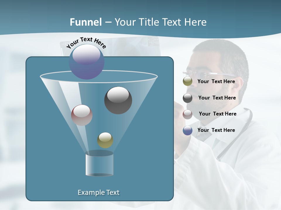 A Doctor Holding Up A X - Ray Image In Front Of His Face PowerPoint Template