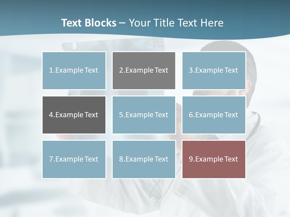 A Doctor Holding Up A X - Ray Image In Front Of His Face PowerPoint Template