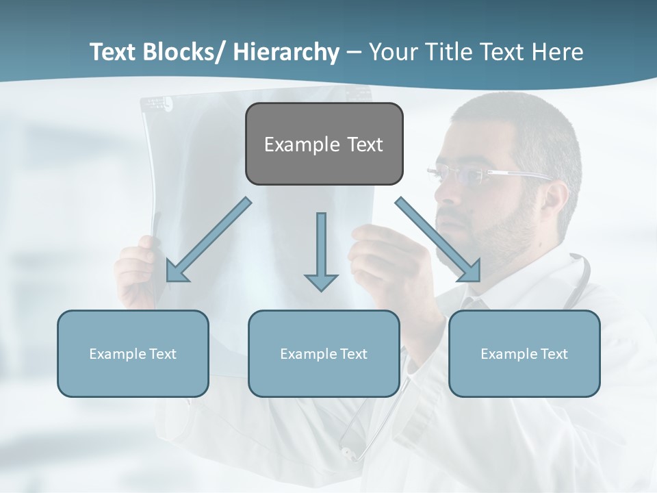 A Doctor Holding Up A X - Ray Image In Front Of His Face PowerPoint Template