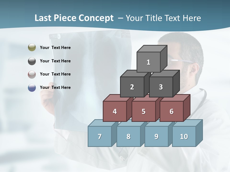 A Doctor Holding Up A X - Ray Image In Front Of His Face PowerPoint Template