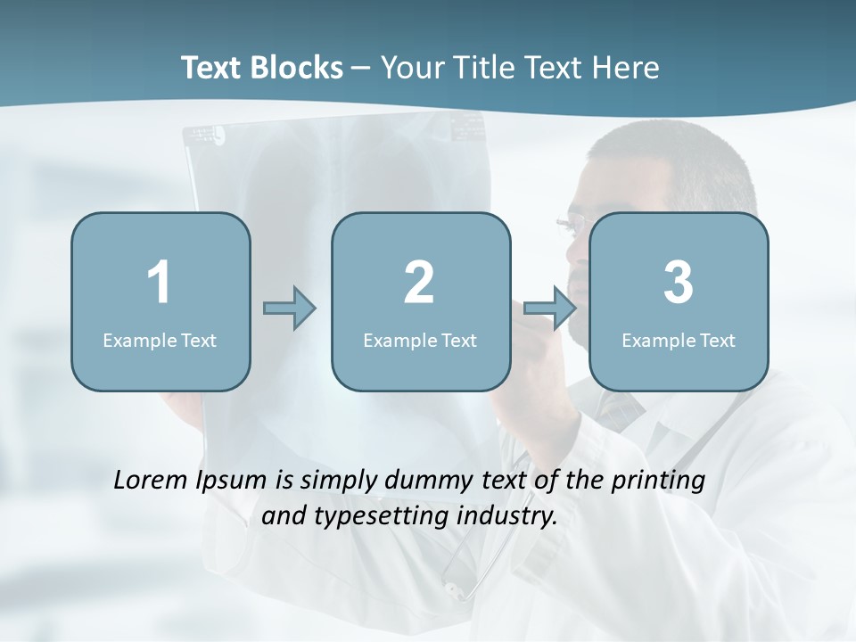 A Doctor Holding Up A X - Ray Image In Front Of His Face PowerPoint Template
