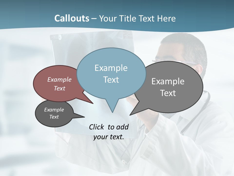 A Doctor Holding Up A X - Ray Image In Front Of His Face PowerPoint Template