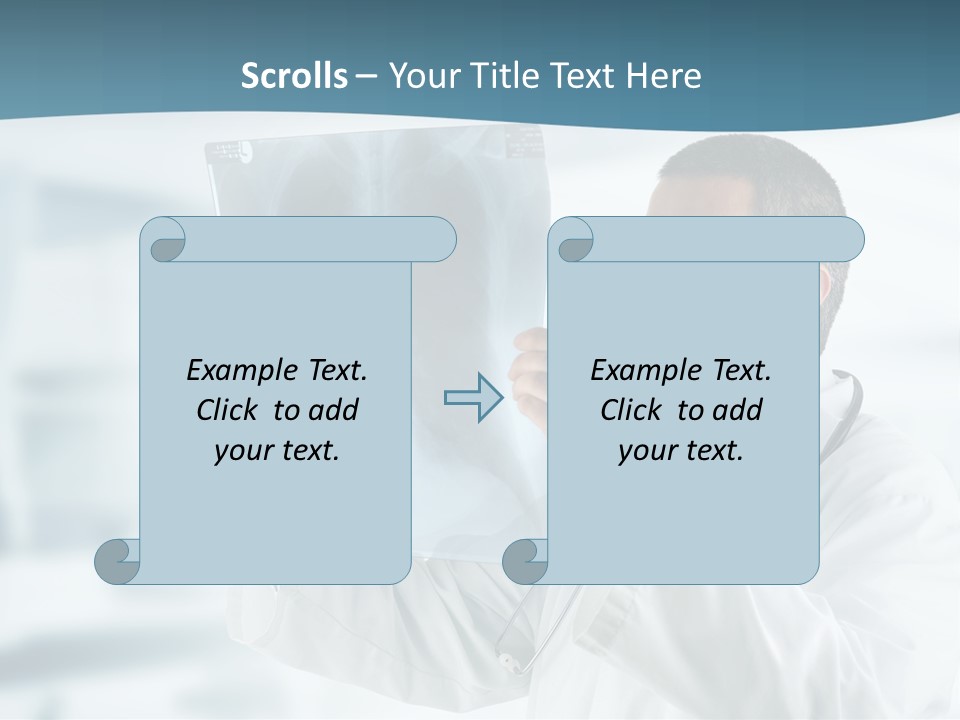 A Doctor Holding Up A X - Ray Image In Front Of His Face PowerPoint Template