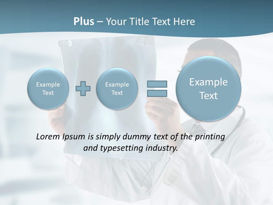 A Doctor Holding Up A X - Ray Image In Front Of His Face PowerPoint Template