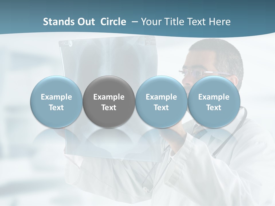 A Doctor Holding Up A X - Ray Image In Front Of His Face PowerPoint Template