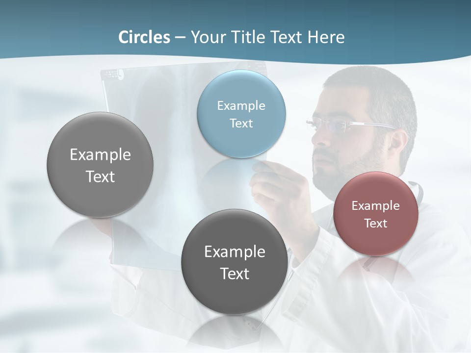 A Doctor Holding Up A X - Ray Image In Front Of His Face PowerPoint Template