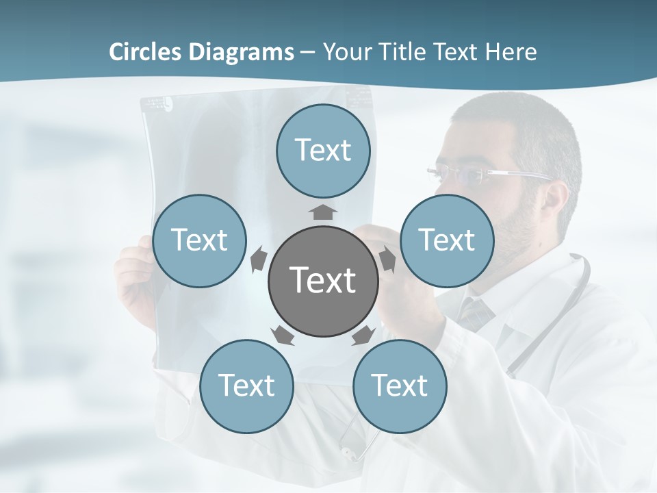 A Doctor Holding Up A X - Ray Image In Front Of His Face PowerPoint Template