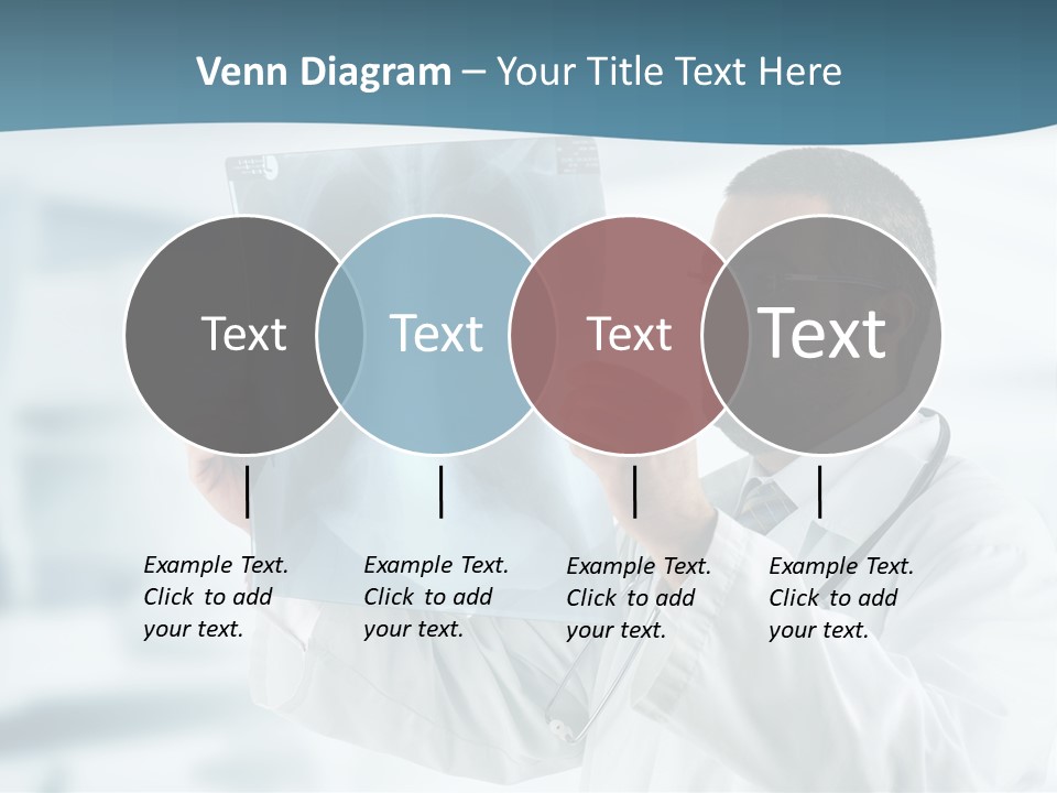 A Doctor Holding Up A X - Ray Image In Front Of His Face PowerPoint Template
