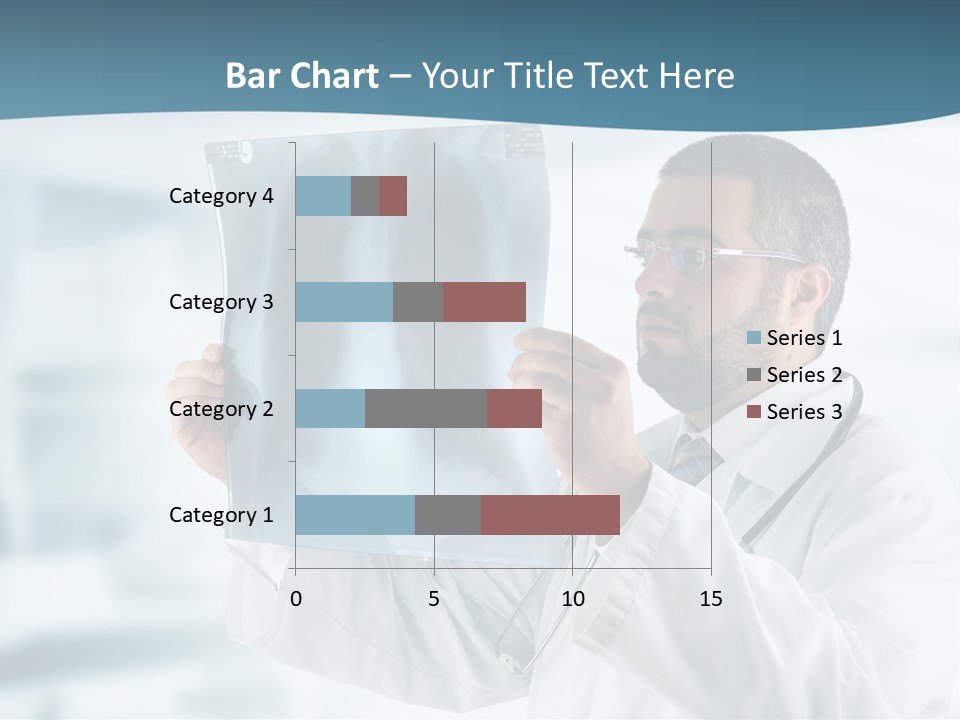 A Doctor Holding Up A X - Ray Image In Front Of His Face PowerPoint Template