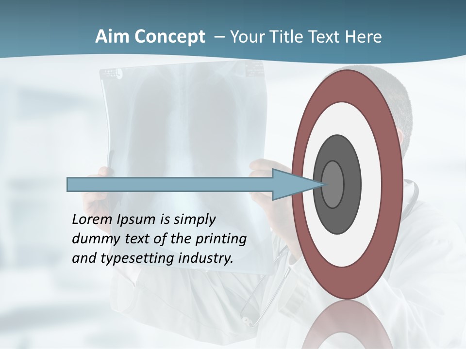 A Doctor Holding Up A X - Ray Image In Front Of His Face PowerPoint Template