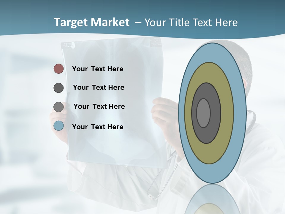 A Doctor Holding Up A X - Ray Image In Front Of His Face PowerPoint Template