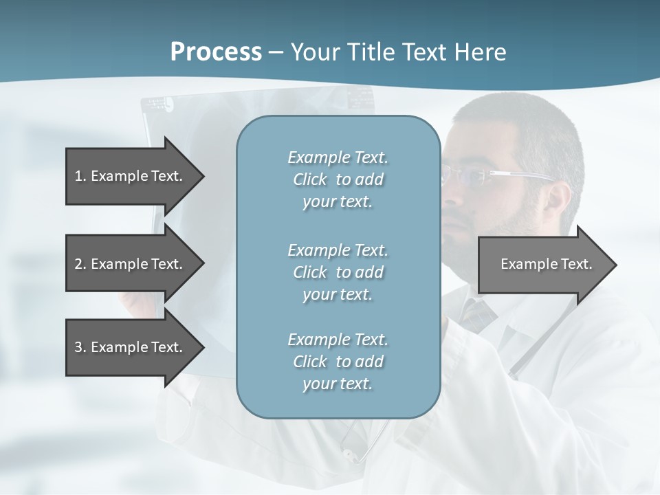 A Doctor Holding Up A X - Ray Image In Front Of His Face PowerPoint Template