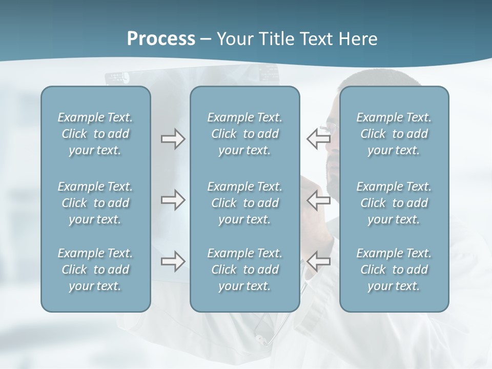 A Doctor Holding Up A X - Ray Image In Front Of His Face PowerPoint Template