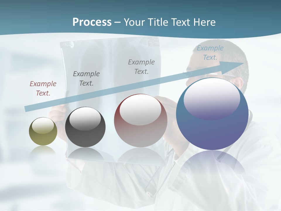 A Doctor Holding Up A X - Ray Image In Front Of His Face PowerPoint Template