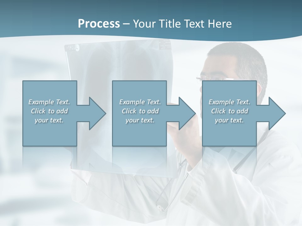 A Doctor Holding Up A X - Ray Image In Front Of His Face PowerPoint Template