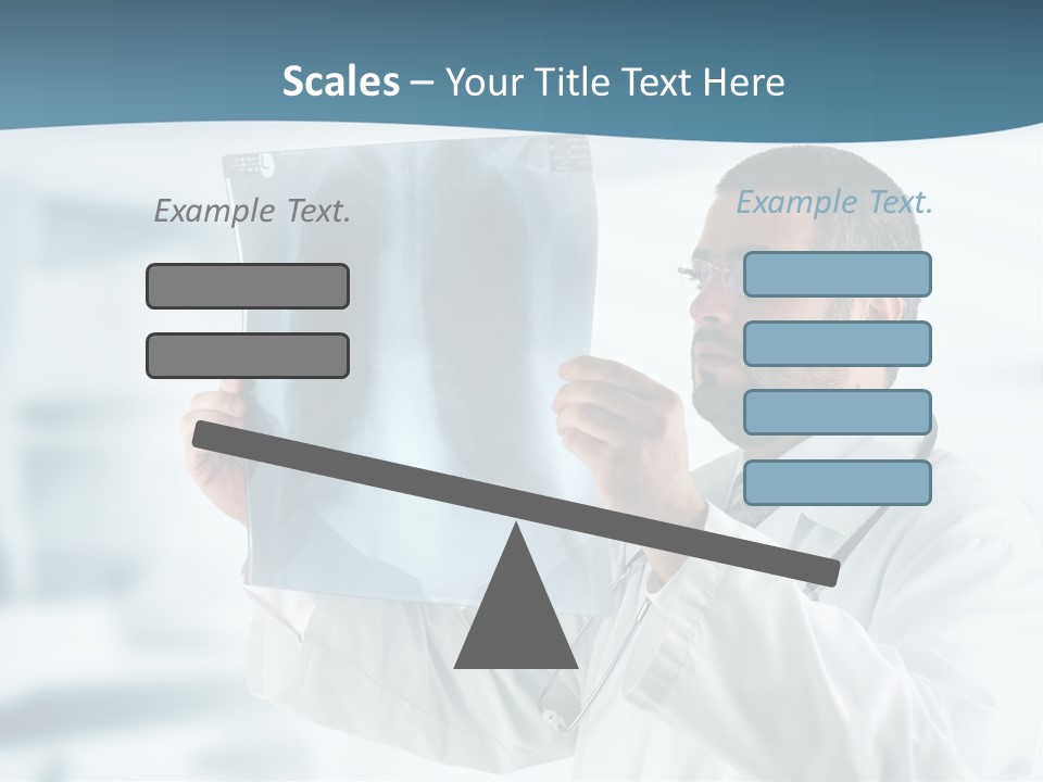 A Doctor Holding Up A X - Ray Image In Front Of His Face PowerPoint Template