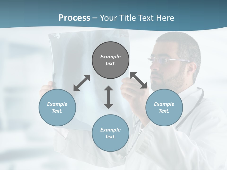 A Doctor Holding Up A X - Ray Image In Front Of His Face PowerPoint Template