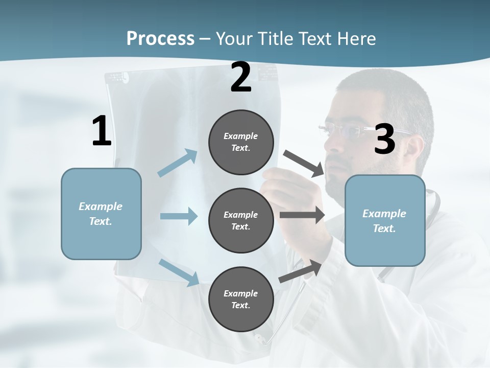 A Doctor Holding Up A X - Ray Image In Front Of His Face PowerPoint Template