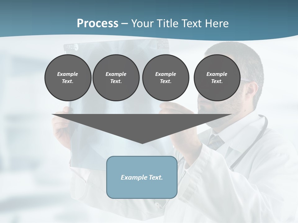 A Doctor Holding Up A X - Ray Image In Front Of His Face PowerPoint Template