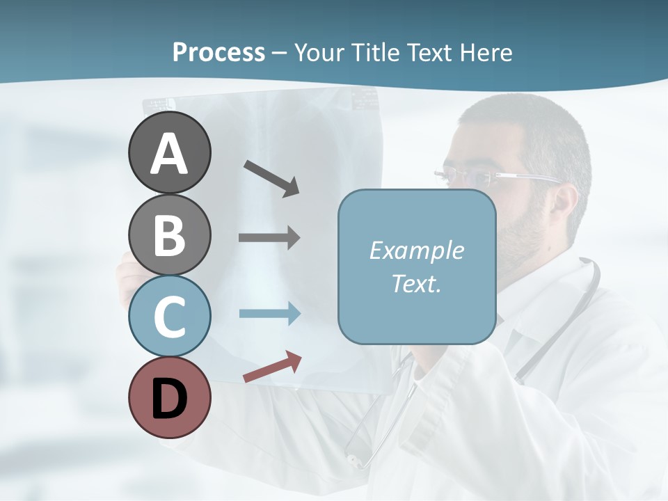 A Doctor Holding Up A X - Ray Image In Front Of His Face PowerPoint Template