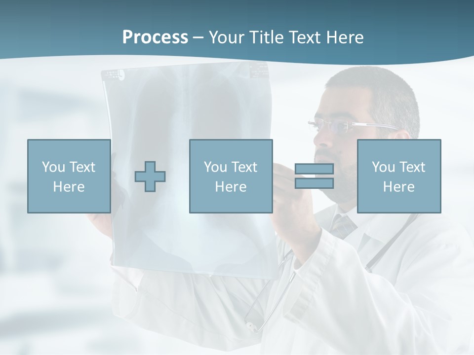 A Doctor Holding Up A X - Ray Image In Front Of His Face PowerPoint Template