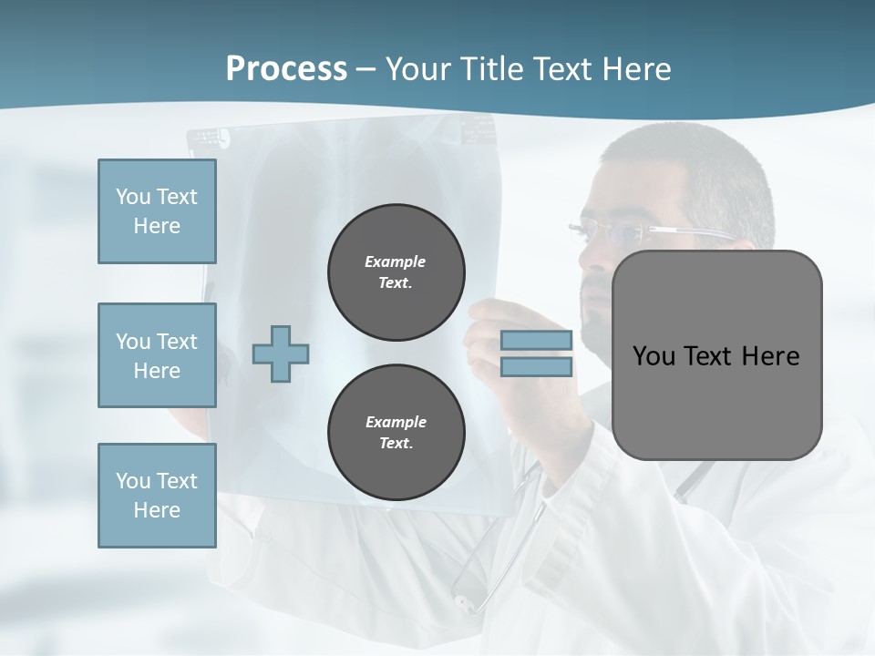 A Doctor Holding Up A X - Ray Image In Front Of His Face PowerPoint Template