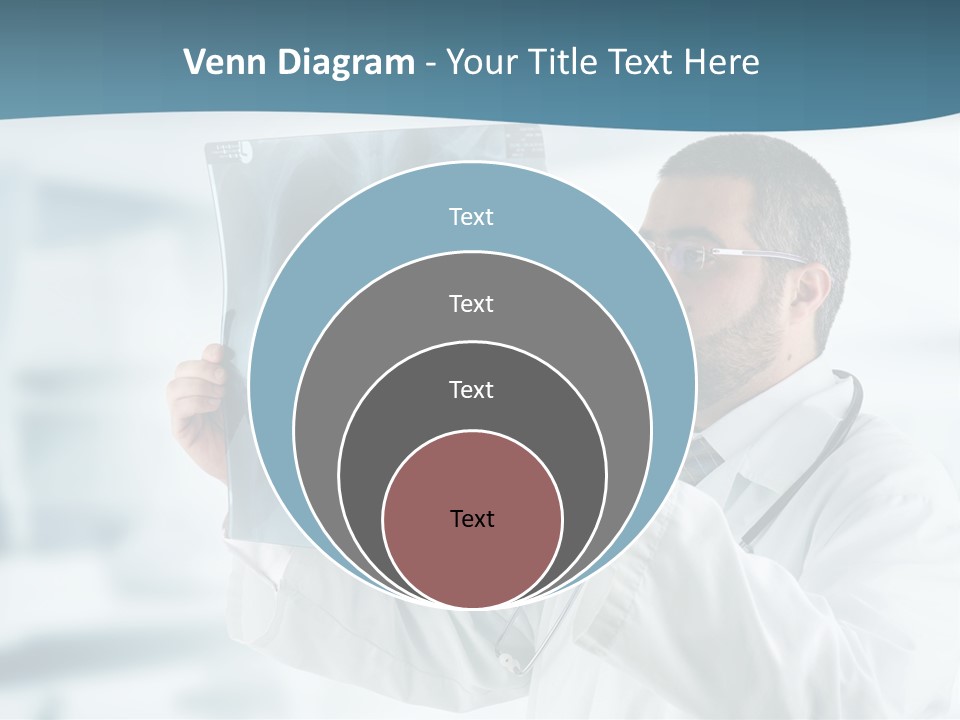 A Doctor Holding Up A X - Ray Image In Front Of His Face PowerPoint Template