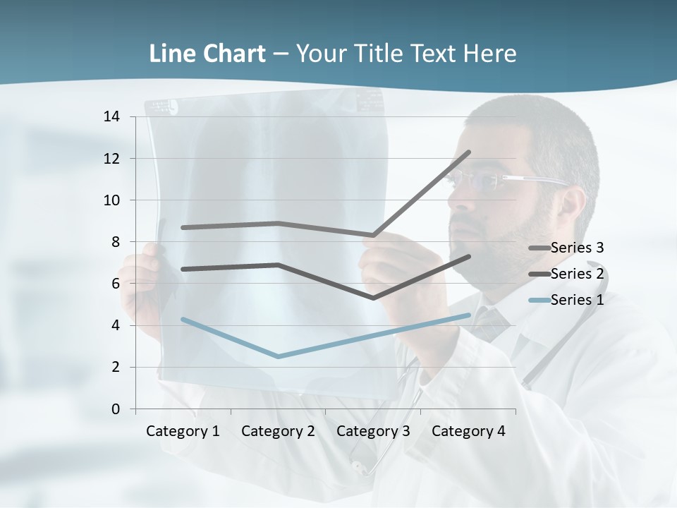 A Doctor Holding Up A X - Ray Image In Front Of His Face PowerPoint Template