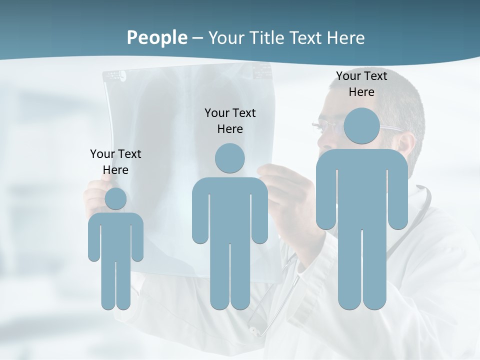 A Doctor Holding Up A X - Ray Image In Front Of His Face PowerPoint Template