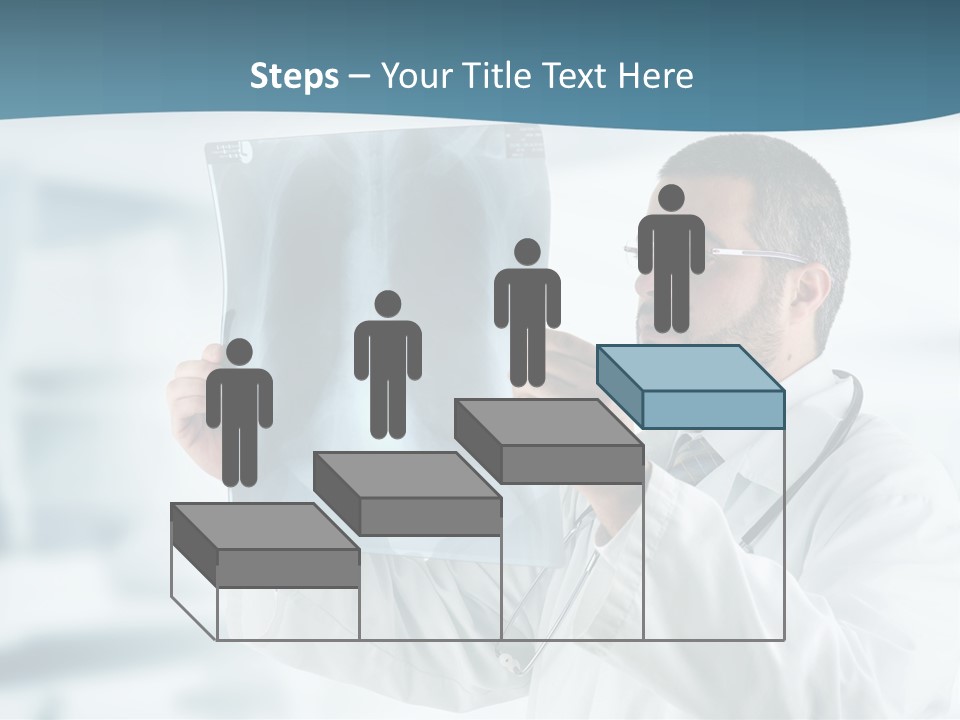 A Doctor Holding Up A X - Ray Image In Front Of His Face PowerPoint Template