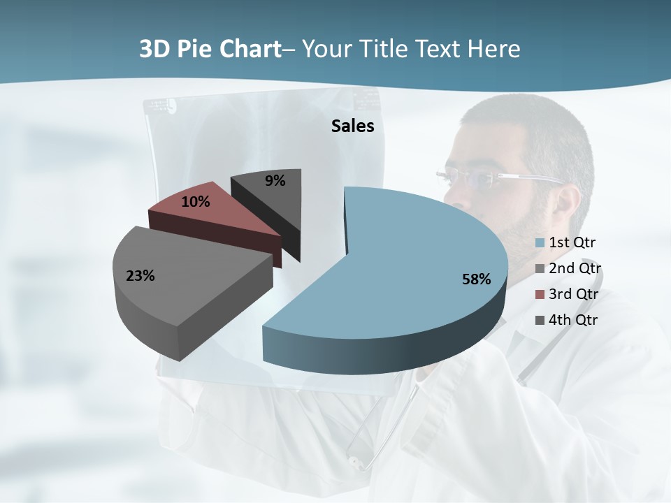 A Doctor Holding Up A X - Ray Image In Front Of His Face PowerPoint Template