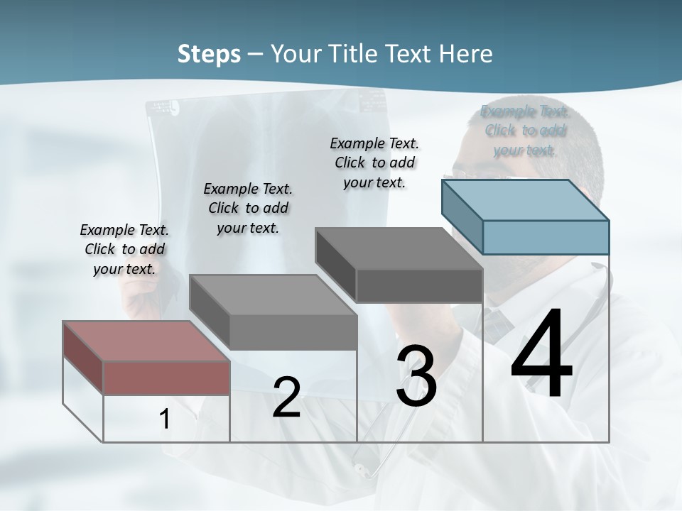 A Doctor Holding Up A X - Ray Image In Front Of His Face PowerPoint Template
