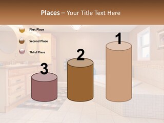 A Bath Room With A Bath Tub A Sink And A Mirror PowerPoint Template