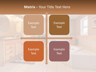 A Bath Room With A Bath Tub A Sink And A Mirror PowerPoint Template