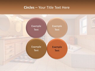A Bath Room With A Bath Tub A Sink And A Mirror PowerPoint Template