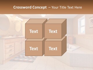 A Bath Room With A Bath Tub A Sink And A Mirror PowerPoint Template
