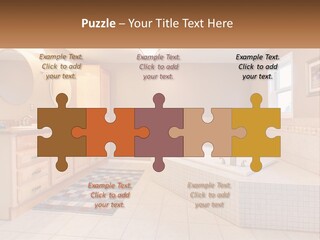 A Bath Room With A Bath Tub A Sink And A Mirror PowerPoint Template