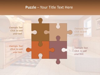 A Bath Room With A Bath Tub A Sink And A Mirror PowerPoint Template