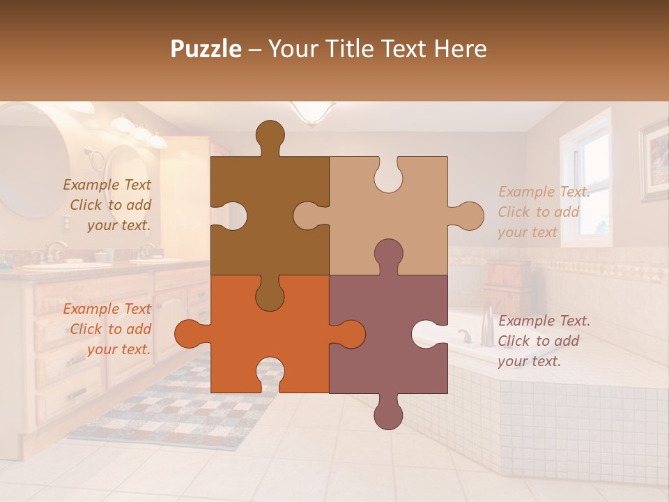 A Bath Room With A Bath Tub A Sink And A Mirror PowerPoint Template