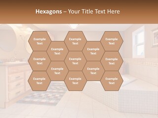 A Bath Room With A Bath Tub A Sink And A Mirror PowerPoint Template