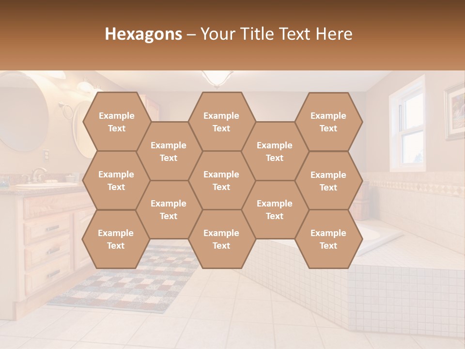 A Bath Room With A Bath Tub A Sink And A Mirror PowerPoint Template