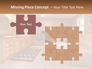 A Bath Room With A Bath Tub A Sink And A Mirror PowerPoint Template