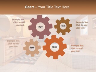 A Bath Room With A Bath Tub A Sink And A Mirror PowerPoint Template